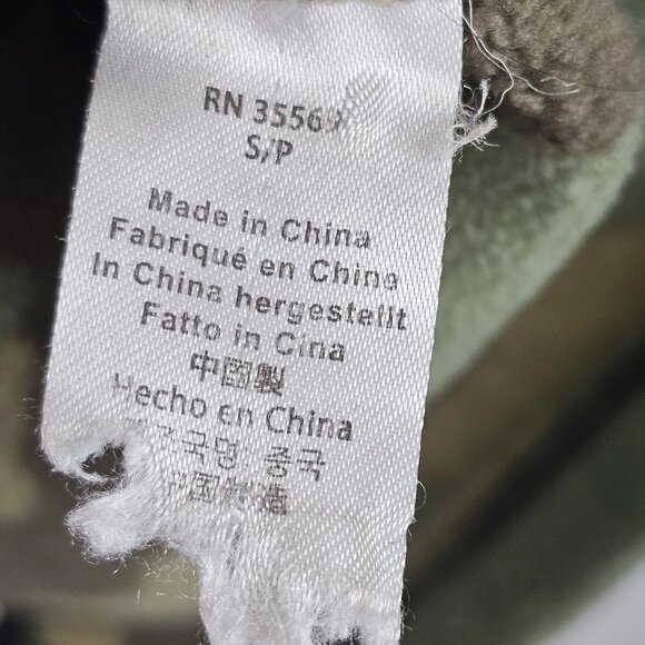 Mens Winter Outdoor Warm Soft Cozy Fleece Green Brown Camo Cowl Neck Sweater S - Picture 12 of 15